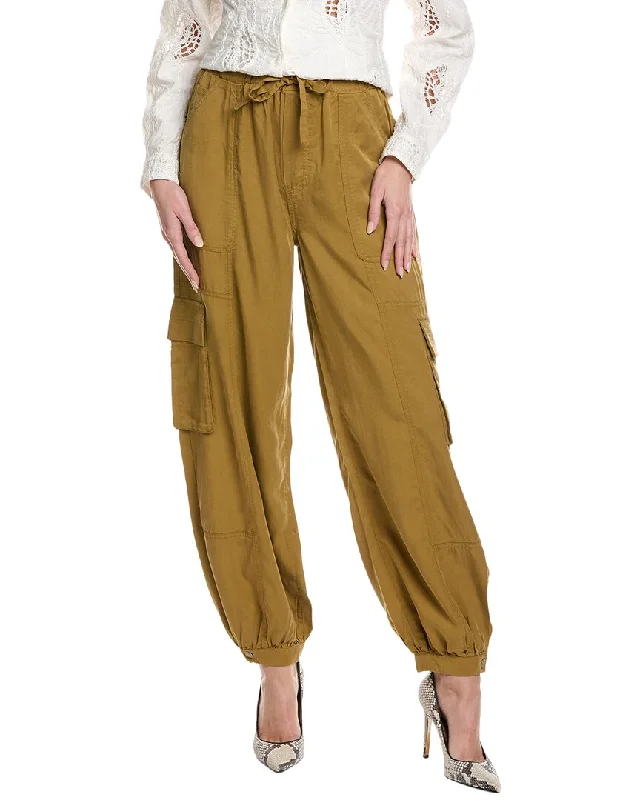 MOTHER Curbside Cargo Quickie Cinch Pant Relaxed Linen Pants