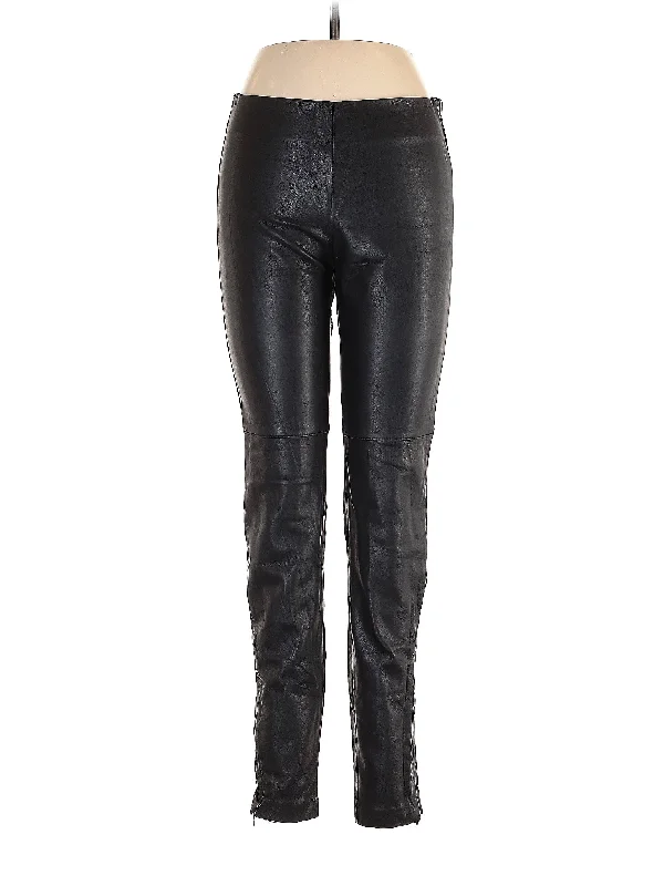 Faux Leather Pants Casual Drawstring Pants