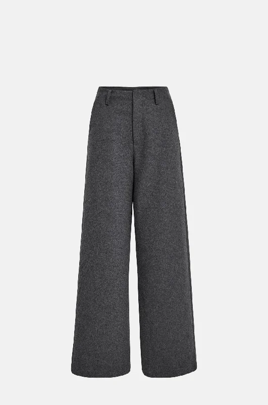 Linara Wool Pants Gunmetal Chic Capri Pants