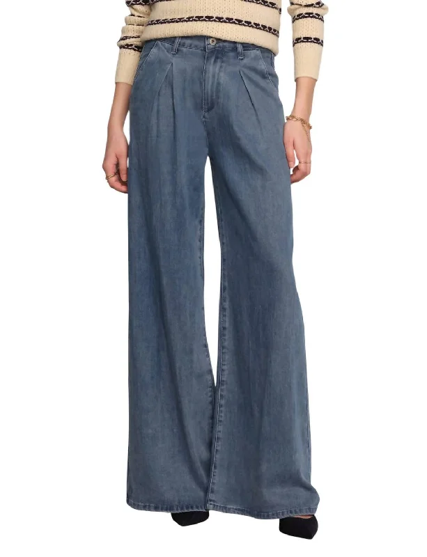 Smith Pants In River Elegant High-Waist Pants