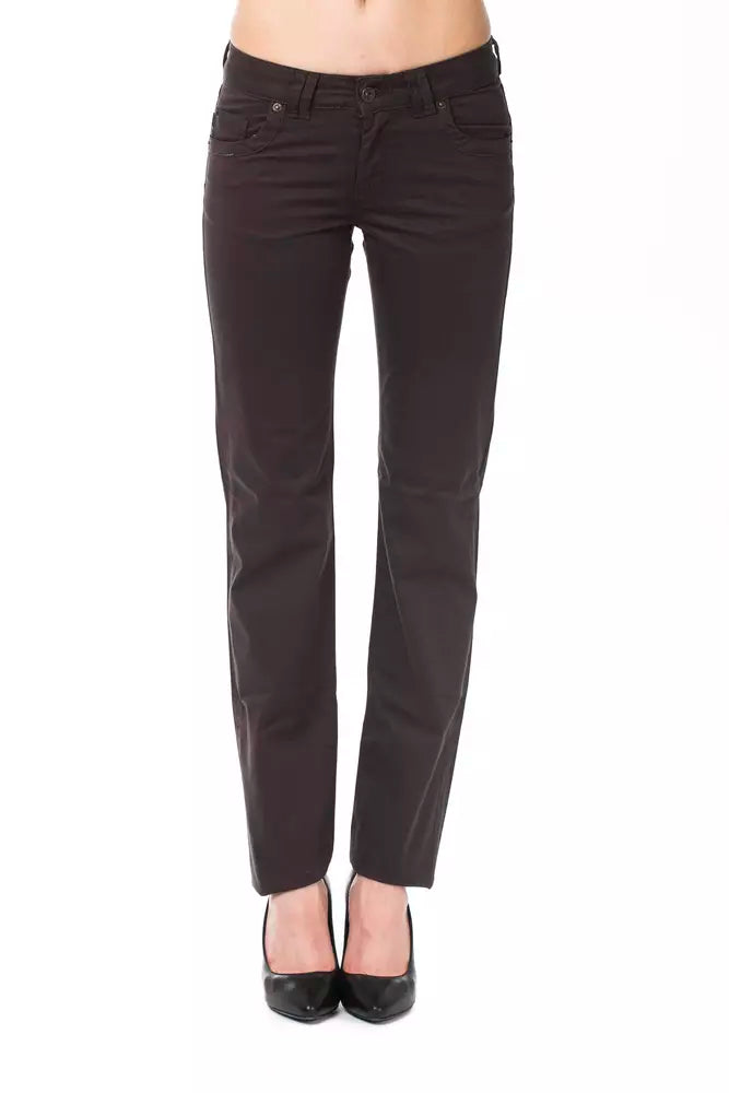 Ungaro Fever  Cotton Women Women's Pants Fashionable Button-Up Pants