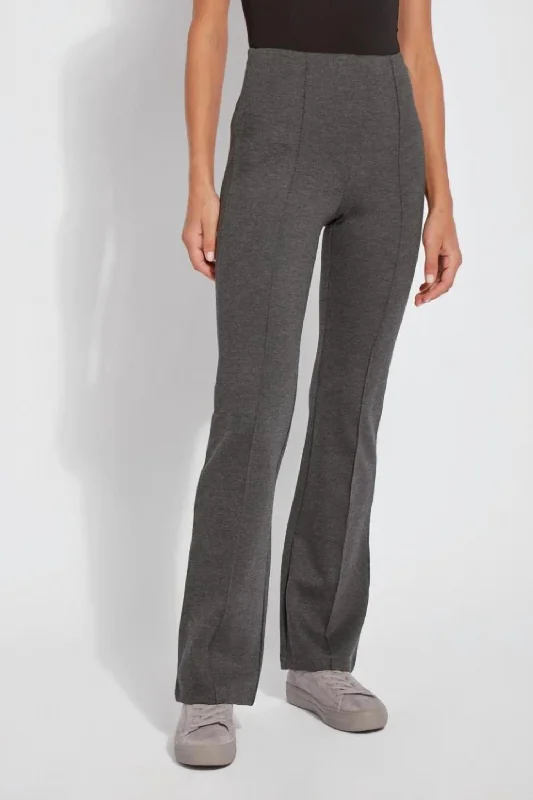 Elysse Pant In Charcoal Comfy Zip-Up Pants