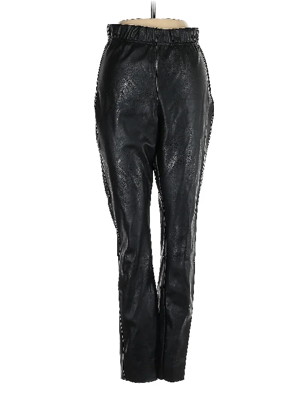 Faux Leather Pants Cozy Fitted Pants