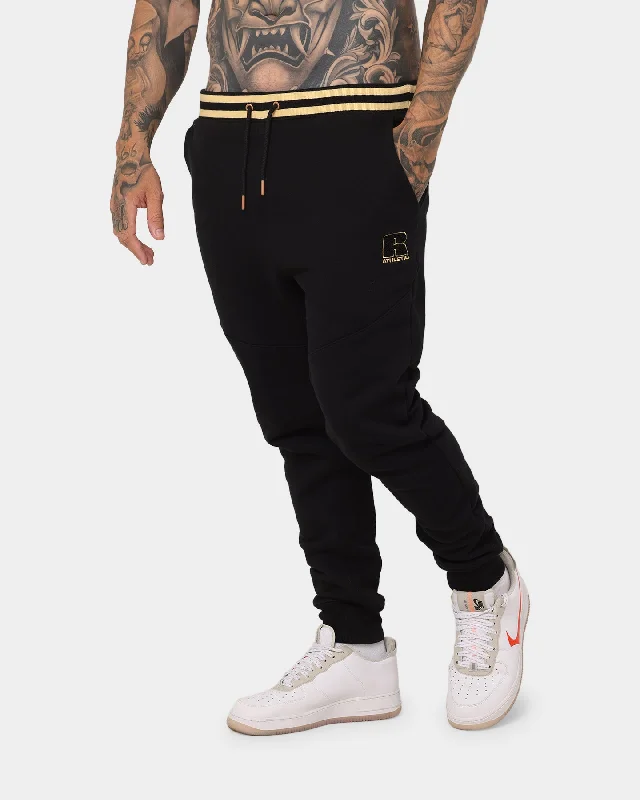 Russell Athletic Russell Athletic X Culture Kings College Athletic Track Pant Black/Gold Comfy Zip-Up Pants