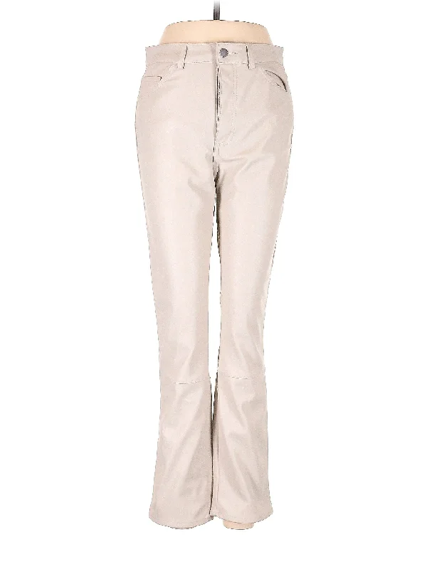 Faux Leather Pants Chic Slim Fit Pants