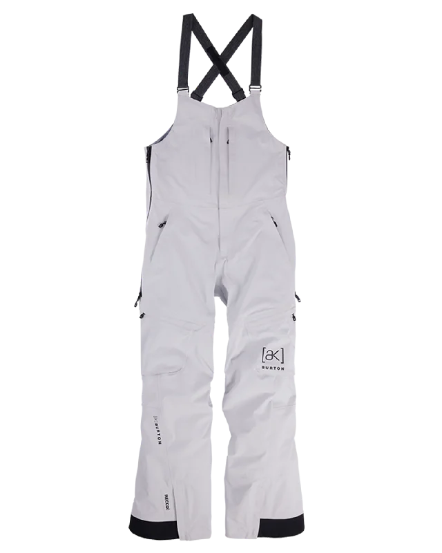 Burton Women's [ak]® Kimmy Gore‑Tex 3L Stretch Bib Snow Pants - Gray Cloud Relaxed Lounge Trousers