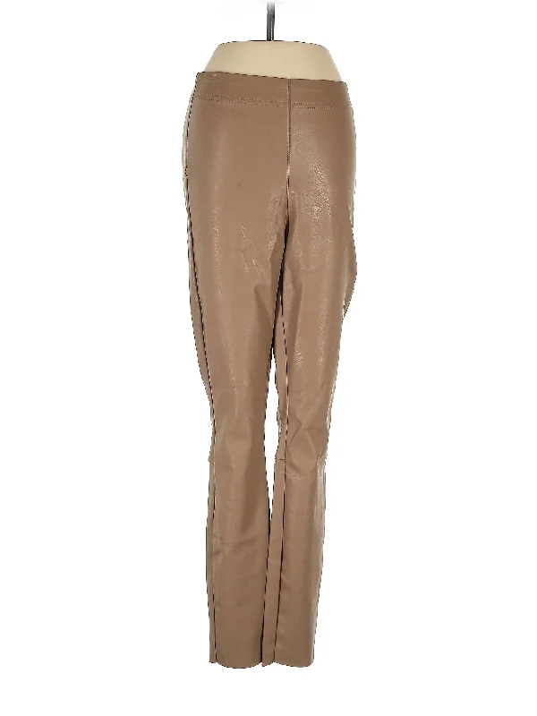 Faux Leather Pants Cozy Knit Pants