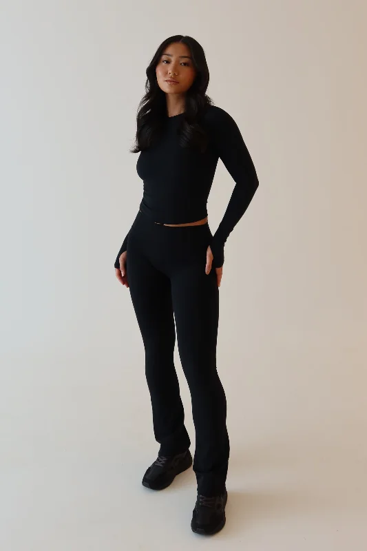 Sherrie Yoga Pants - Black Lightweight Jogger Pants