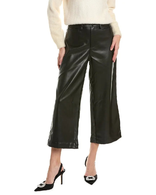 Oat New York High-Rise Wide Leg Crop Pant Trendy Velvet Pants