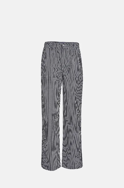 Marika Straight Leg Pant Black Stripe Comfy Athletic Pants