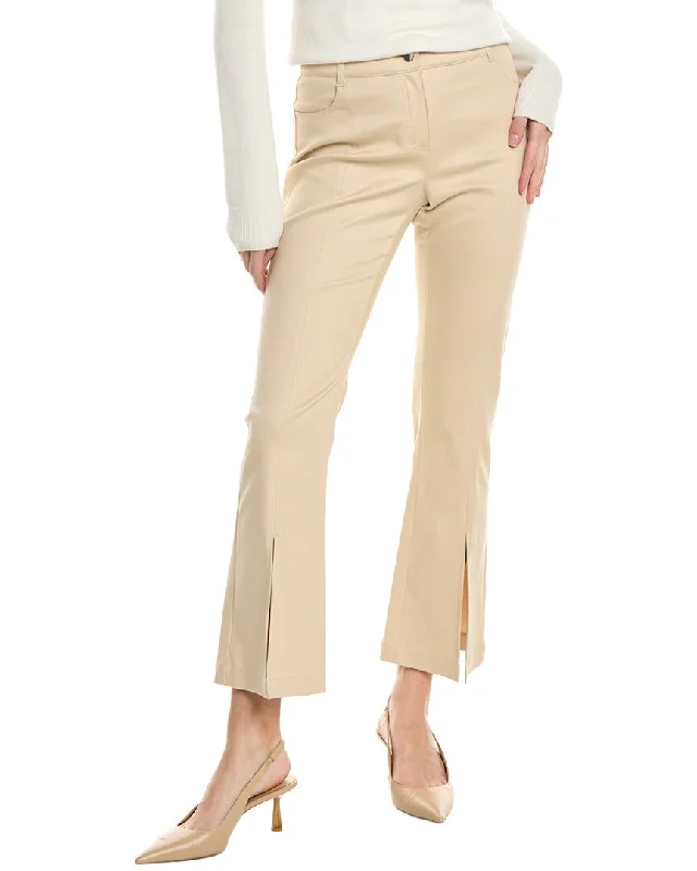 Elie Tahari Cropped Denim Pant Trendy High-Waist Trousers