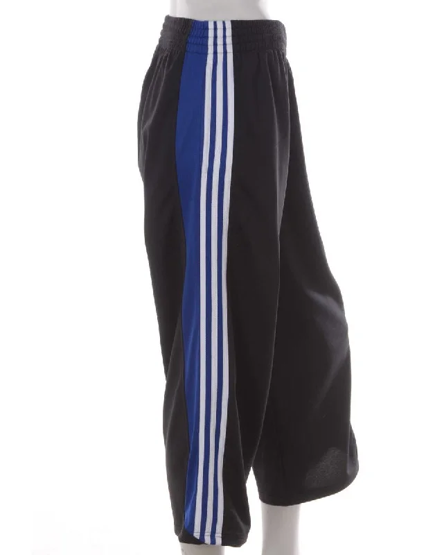 Label Upcycled Adidas Mel Cropped Track Pants Soft Wool Pants