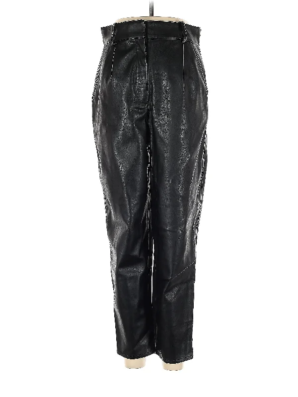 Faux Leather Pants Formal Wide-Leg Pants