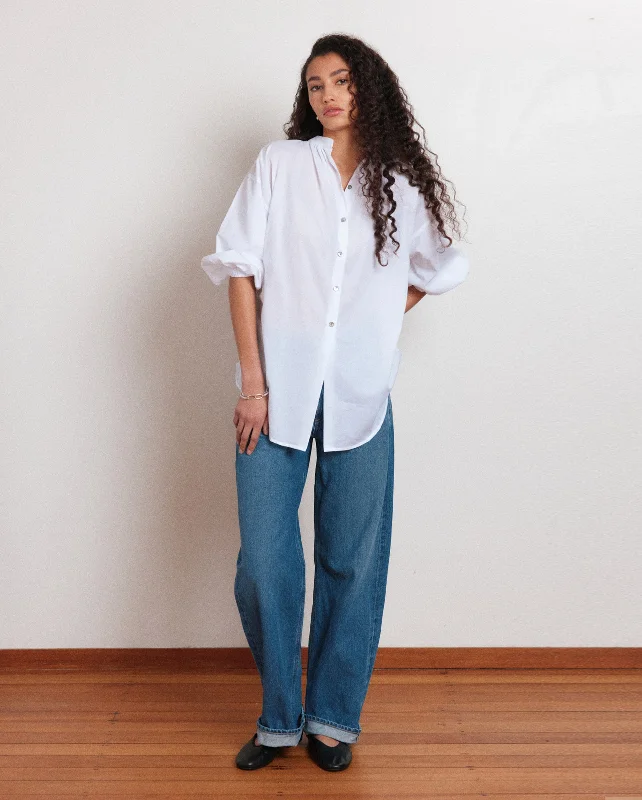 EVERYDAY BLOUSE / WHITE Double Button Blouse