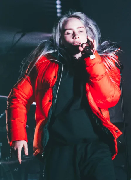 Billie Eilish Red Jacket Silk Blend Satin Velvet