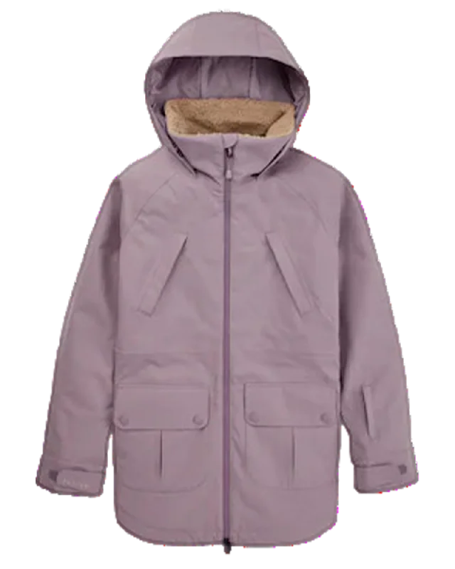 Burton Womens Prowess Jacket - Elderberry - 2023 Houndstooth Herringbone Solid