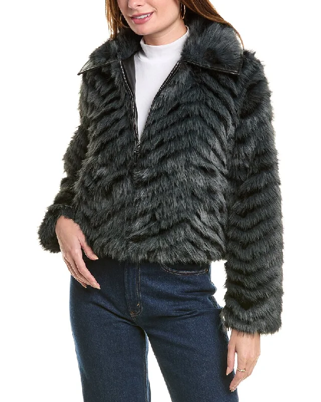 La Fiorentina Shaggy Jacket Chenille Brocade Lace