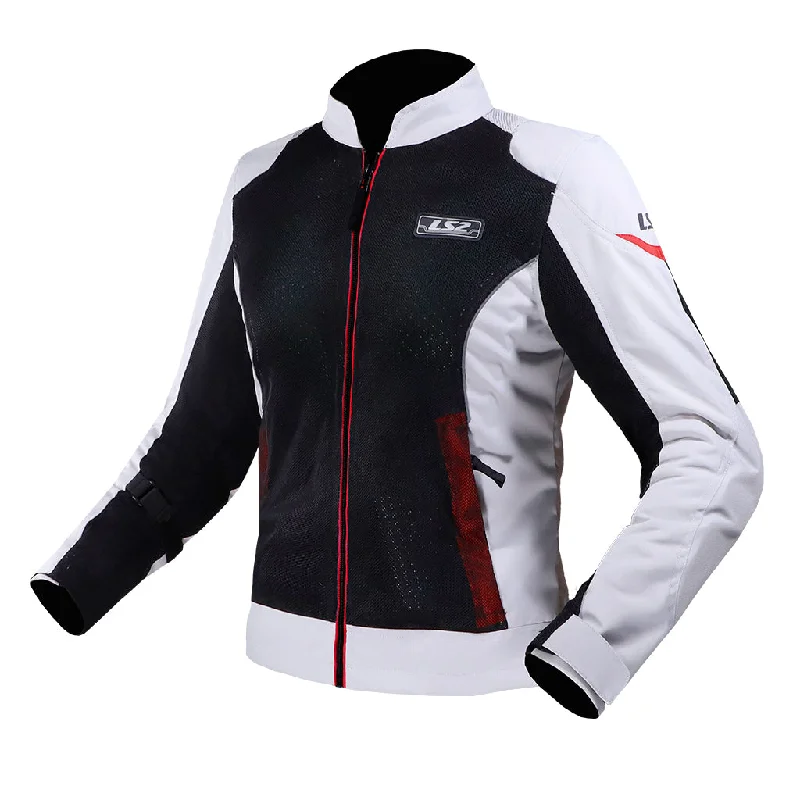 LS2 AIRY EVO LADY MOTORCYCLE MESH JACKET Collared T-Shirt Boat Neck A-Line