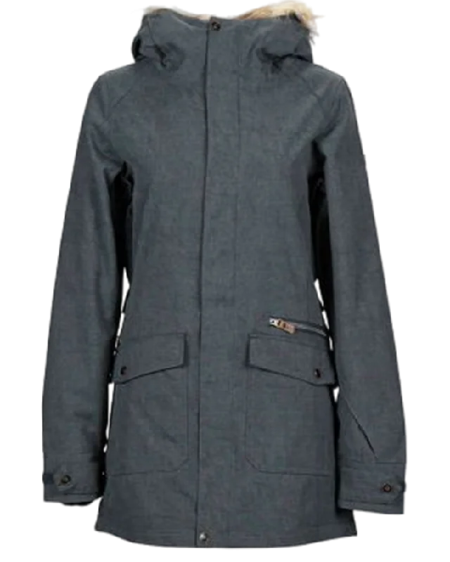 Nikita Womens Aspen Jacket - Charcoal Anti-Shrink Durable Soft