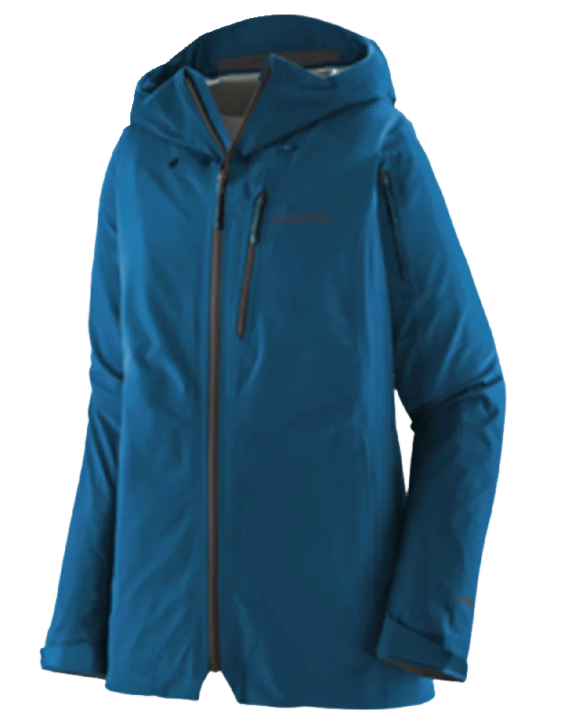 Patagonia Women's Snowdrifter Jacket - Lagom Blue Mesh Blend Leather Blend Suede Blend