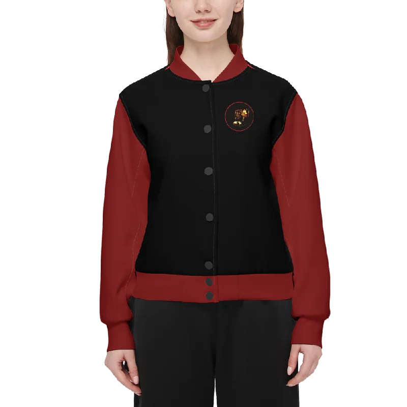 Prince of Peace 01-01 Ladies Designer Double Layered Techno Scuba Knit Varsity Jacket Wool Fabric Cashmere Fabric Tweed Fabric