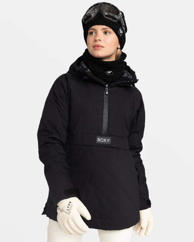 Radiant Lines Overhead Snow Jacket - True Black Chenille Brocade Lace