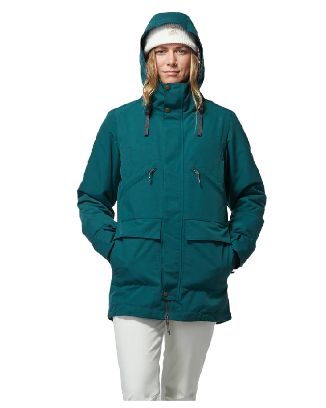 Rojo Sammy Women's Snow Jacket - Atlantic Deep - 2023 Collared Crew Neck Turtle Neck