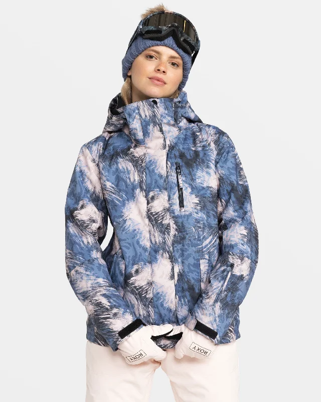 Roxy Jetty Snow Jacket - Wild Wind Darknight Fitted T-Shirt Seamless Stretchy