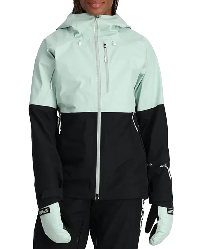 Spyder Women's Solitaire Gtx Shell Jacket - Wintergreen Chenille Blend Fleece Blend Nylon Blend