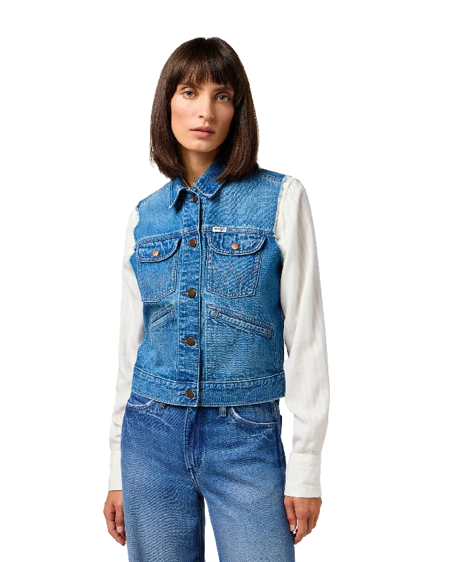 Shrunken Denim Jacket in Leaving Town Iron Safe Non-Iron Wrinkle Free