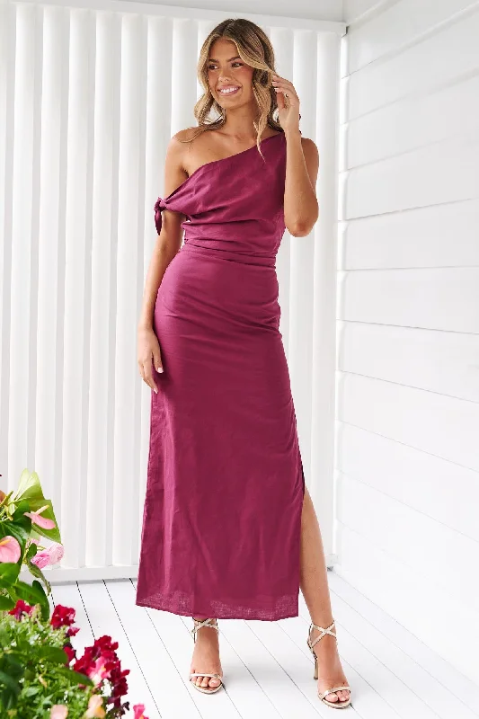 Esther Maxi Dress - Shiraz - FINAL SALE Comfortable Maxi Dress with Belt