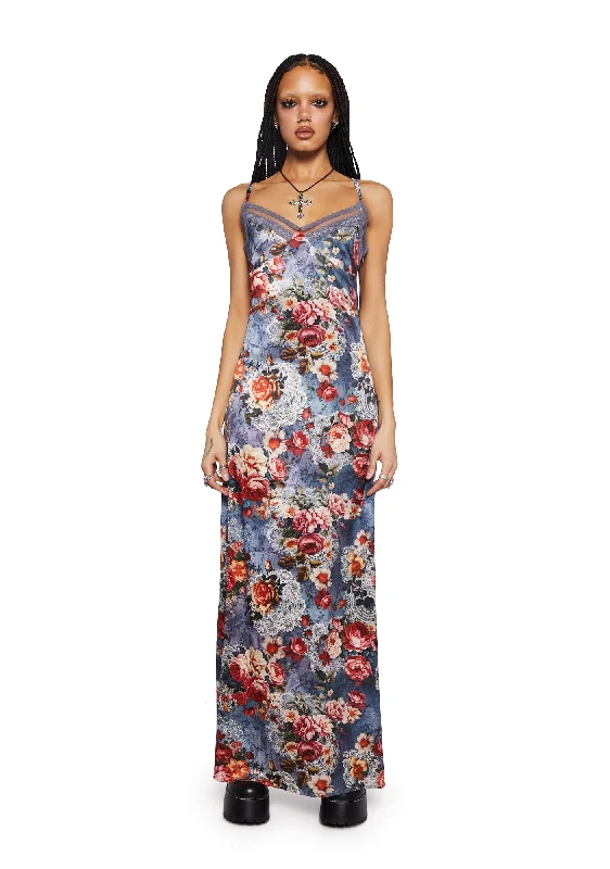 Balcony Serenade Maxi Dress Cozy Cold-Shoulder Maxi Dress