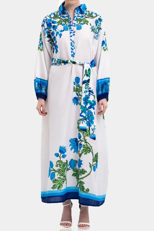 Full Sleeve Cotton Maxi Dress Trendy Short Sleeve Maxi Dress