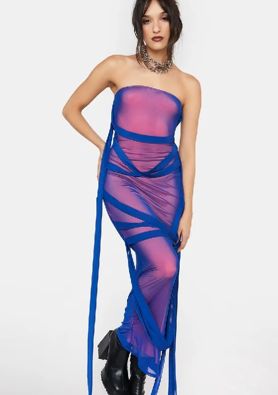 Royal Work Of Art Strappy Maxi Dress Elegant Velvet Maxi Dress