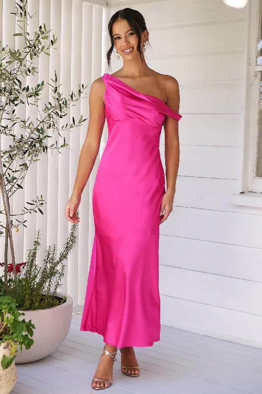 Taylor Maxi Dress - Fuchsia - FINAL SALE Cozy Knitted Maxi Dress