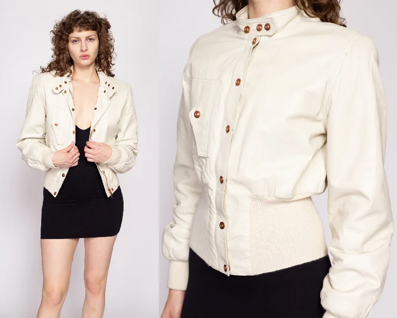 90s Jean Paul Gaultier JPG White Leather Moto Jacket - Medium Satin Jacket Silk Jacket Chiffon Jacket