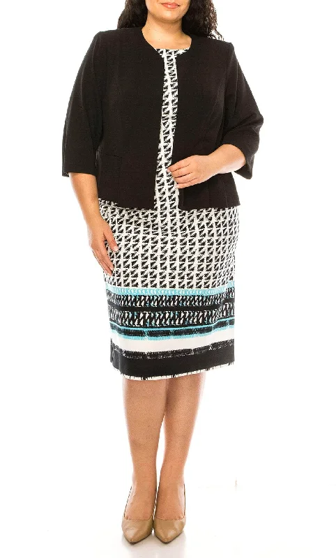 Maya Brooke 29479X - Jacket Tribal Print Sheath Dress Anorak Shell Jacket Lightweight Jacket