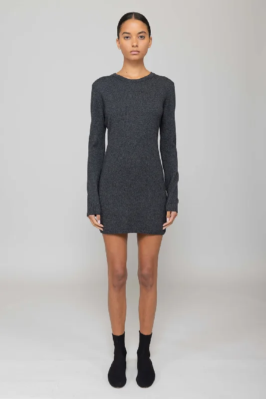 Zoe Long Sleeve Mini Dress Comfortable Fit-and-Flare Mini Dress