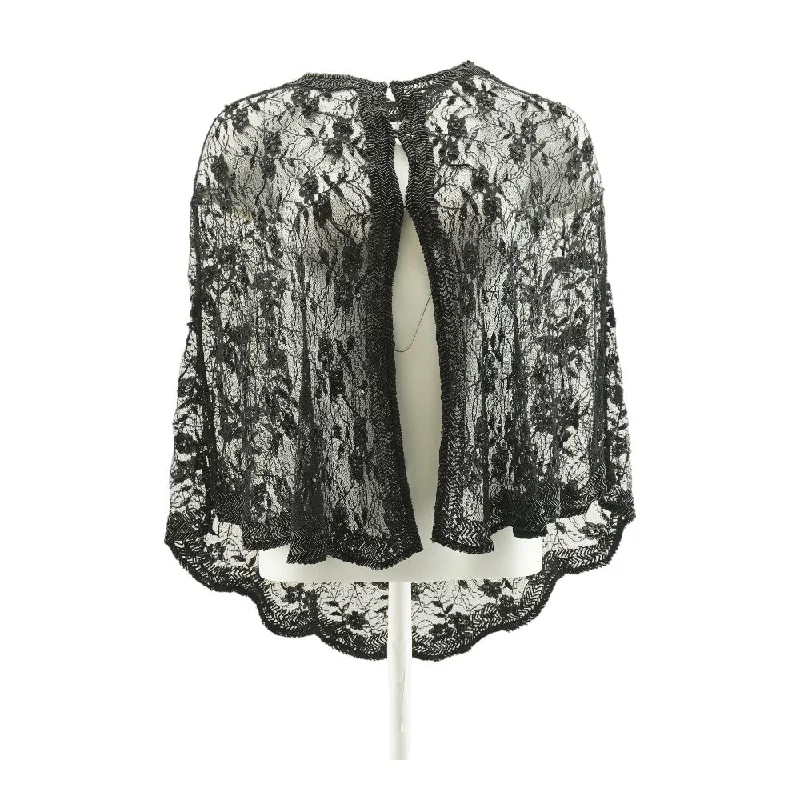 Black Floral Cardigan Sweater Casual Formal Business