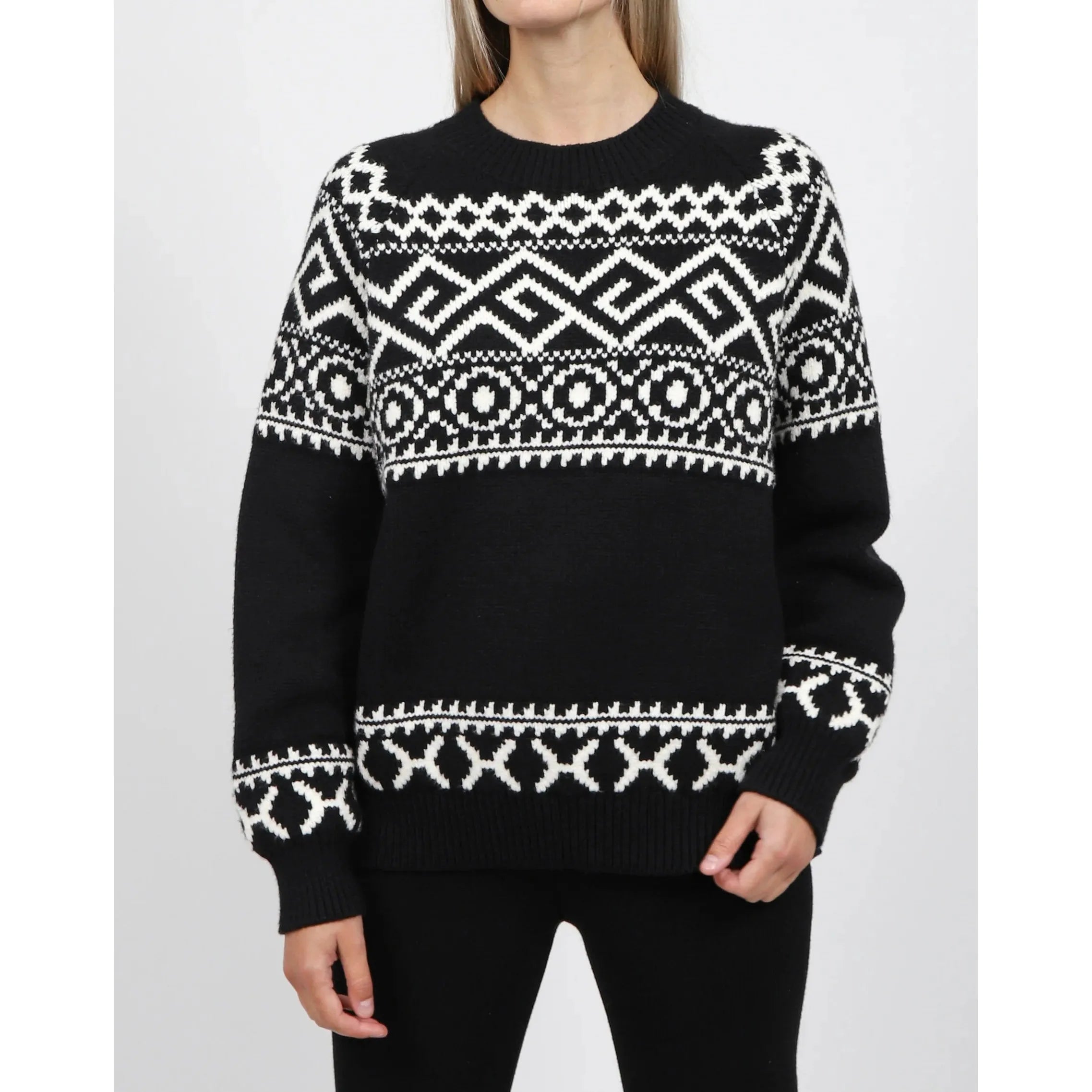 Brunette the Label Fair Isle Sweater Elegant Classic Vintage