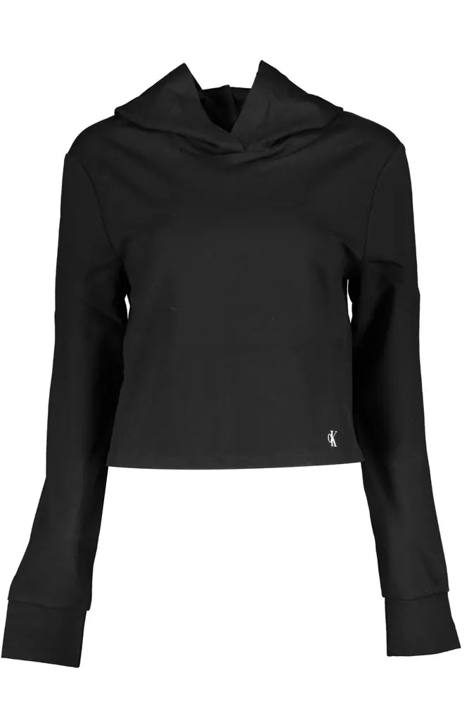 Calvin Klein Black Viscose Women Sweater Fleece Sweater Nylon Polyester