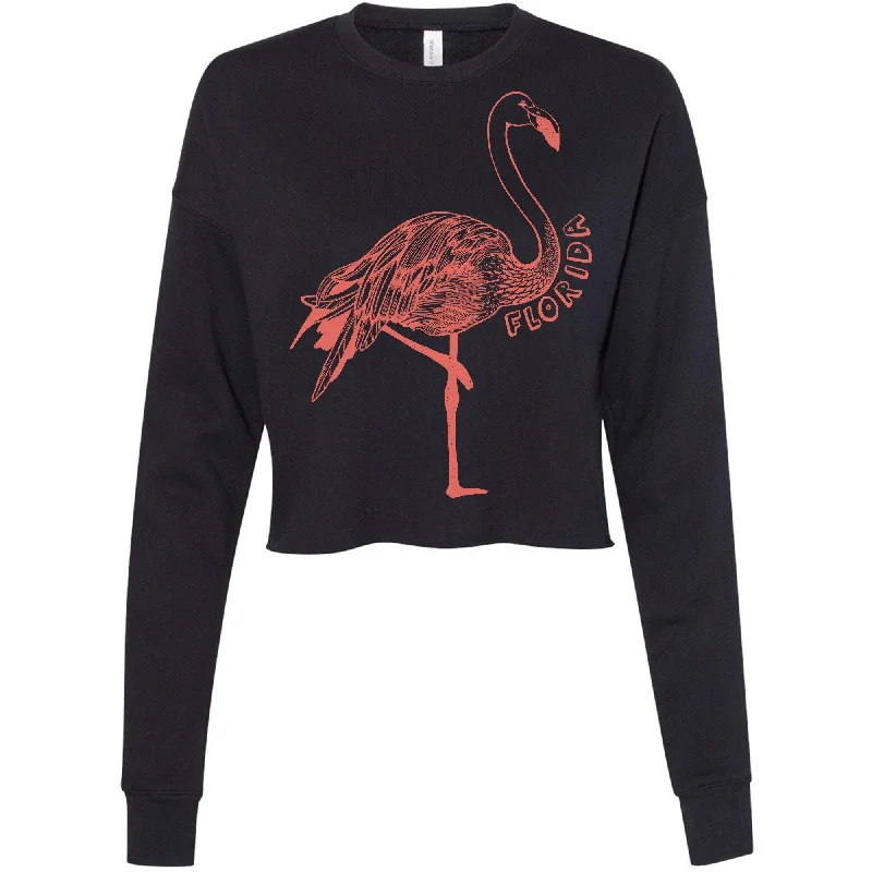 Flamingo Florida Cropped Sweater Slim Fit Regular Fit Oversized