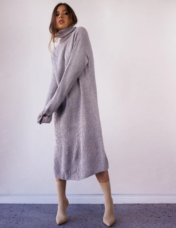 HELIA SWEATER DRESS Chenille Blend Fleece Blend Nylon Blend