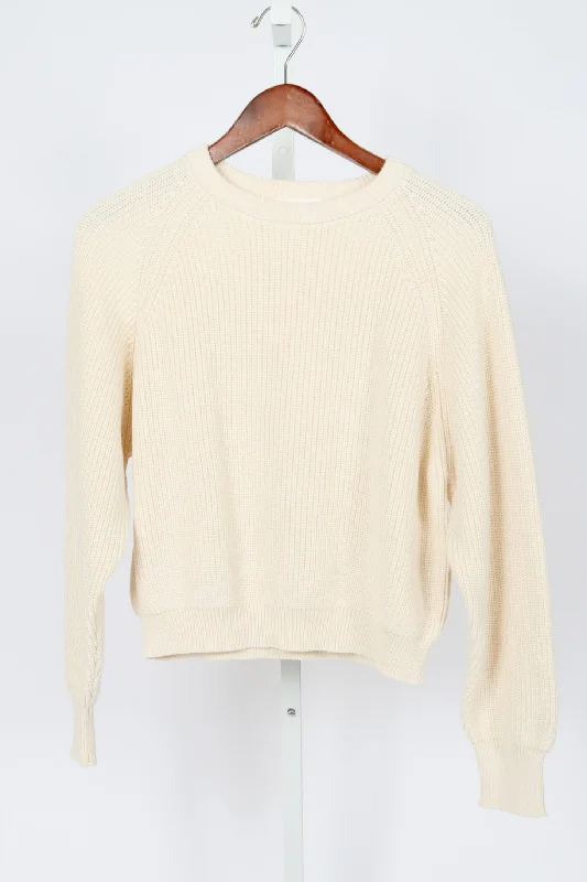 Juri Cotton Sweater - Ivory Long Sweater Short Sweater Cropped Sweater