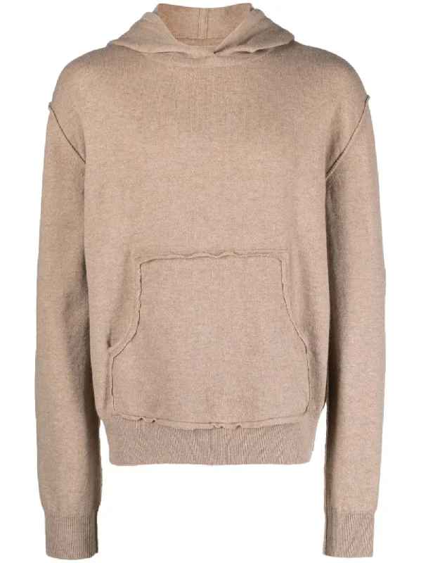 Maison Margiela Sweaters Beige Silk Blend Satin Velvet