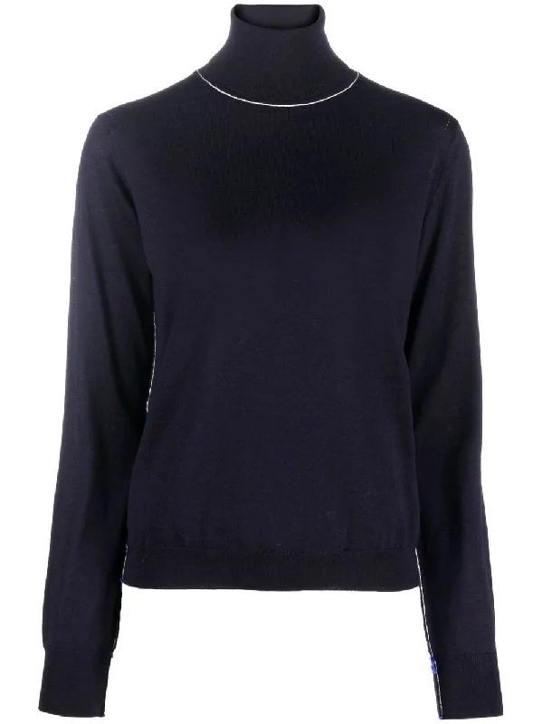 Maison Margiela Sweaters Blue Long Sweater Short Sweater Cropped Sweater