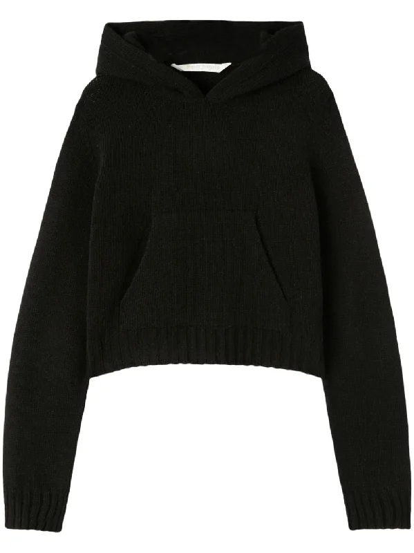 Palm Angels Sweaters Black Toggled Drawstring Belted