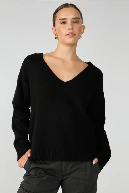 Sanctuary Easy Breezy V-Neck Pullover Sweater Thin Thick Dense