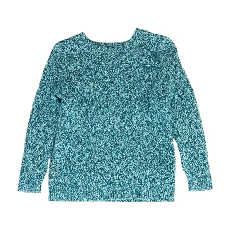 Teal Misc Crewneck Sweater Tailored Straight A-Line