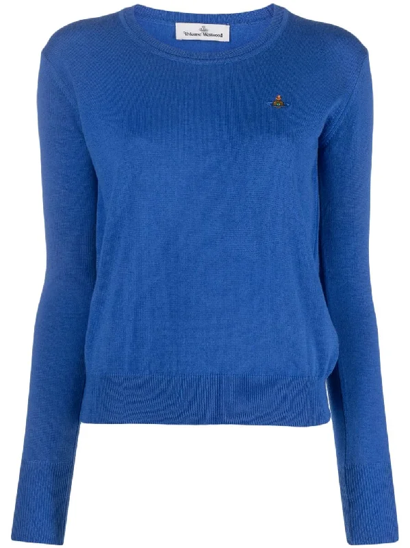 Vivienne Westwood Sweaters Blue Terry Blend Velvet Blend Canvas Blend